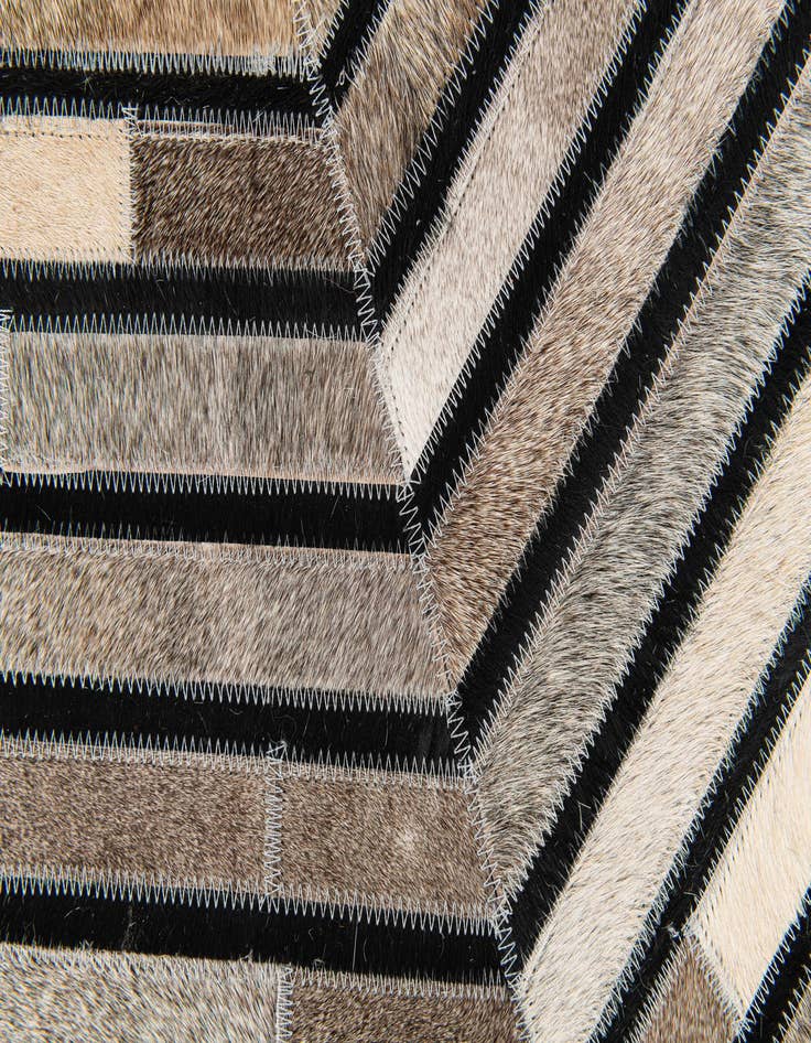 Detail image of  5' 1 x 8' Cowhide Stocks Rug