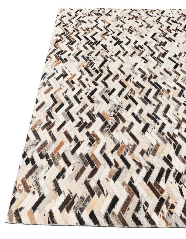 Detail image of  5' x 8' 1 Cowhide Stocks Rug