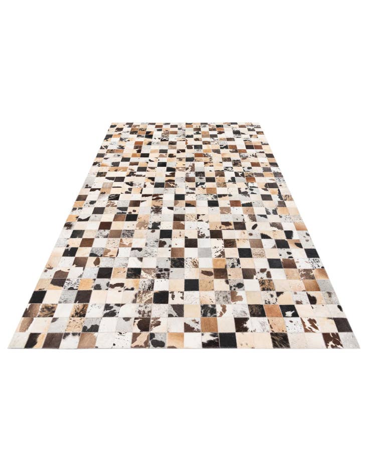 Detail image of  5' x 7' 10 Cowhide Stocks Rug