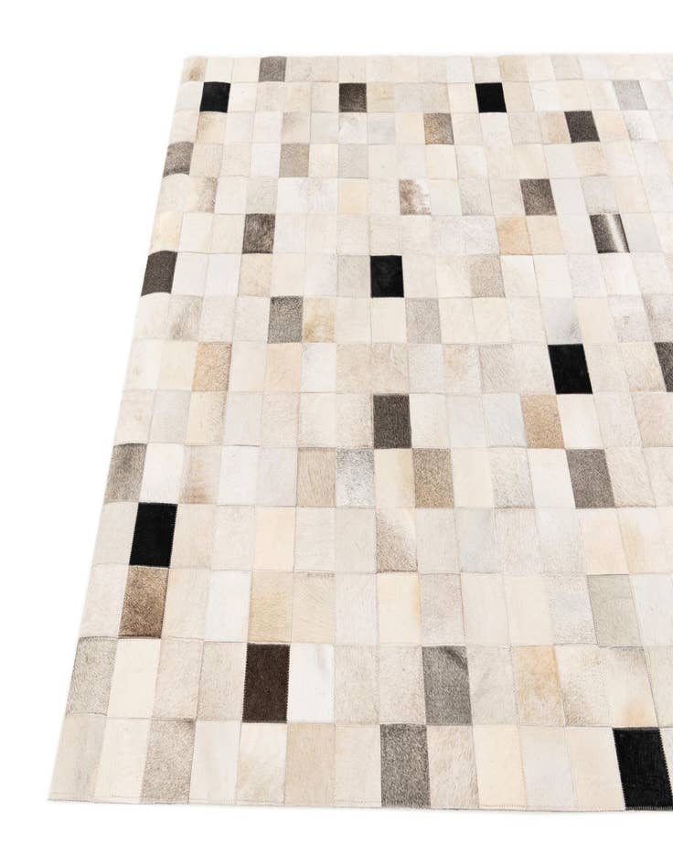 Detail image of  5' x 8' Cowhide Stocks Rug