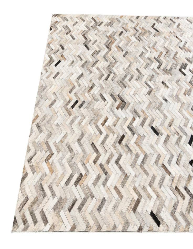 Detail image of  5' x 7' 11 Cowhide Stocks Rug