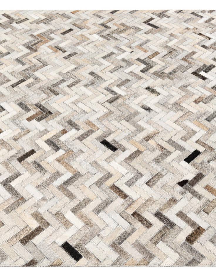 Detail image of  5' x 7' 11 Cowhide Stocks Rug