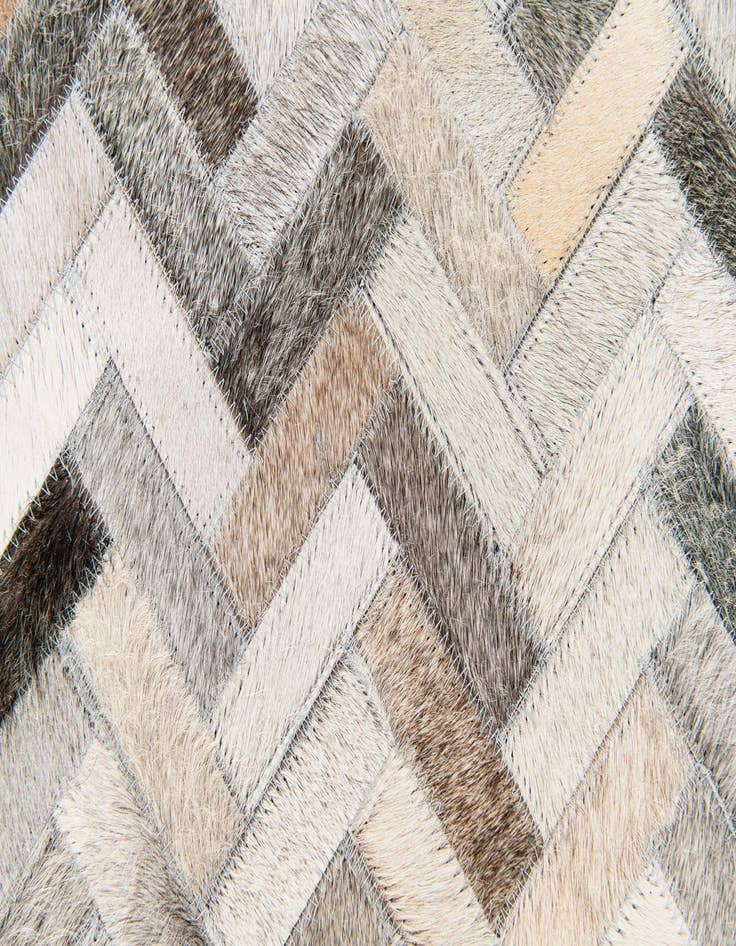 Detail image of  5' x 7' 11 Cowhide Stocks Rug