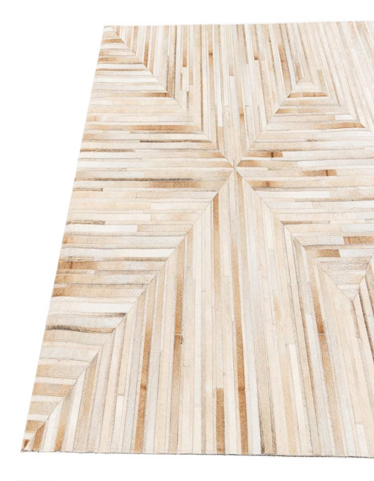 Detail image of  5' x 8' Cowhide Stocks Rug