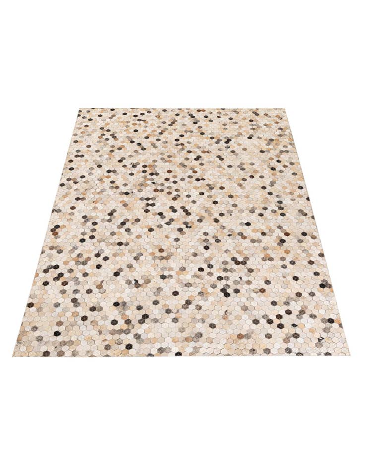 Detail image of  5' 4 x 7' 7 Cowhide Stocks Rug