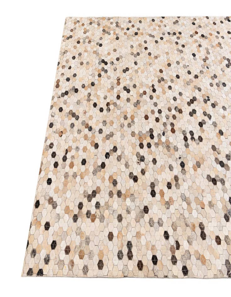 Detail image of  5' 4 x 7' 7 Cowhide Stocks Rug