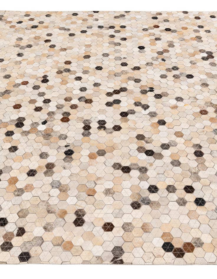 Detail image of  5' 4 x 7' 7 Cowhide Stocks Rug