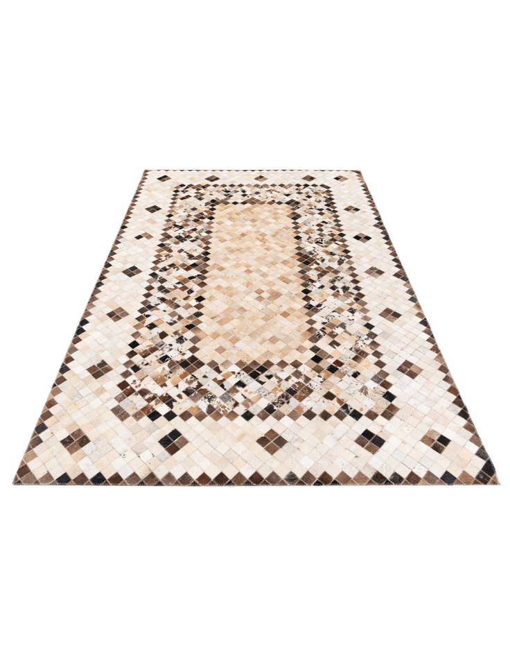 Detail image of  5' x 7' 10 Cowhide Stocks Rug