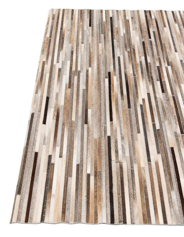 Detail image of  5' 1 x 8' Cowhide Stocks Rug