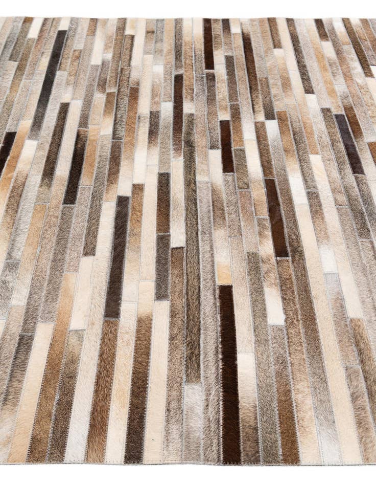 Detail image of  5' 1 x 8' Cowhide Stocks Rug