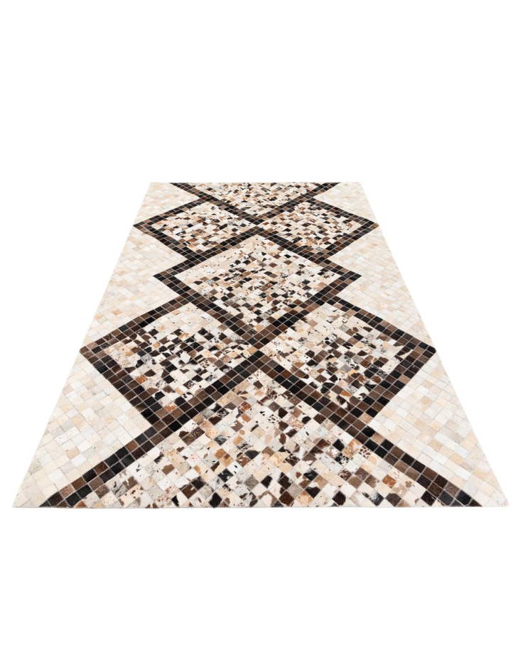 Detail image of  5' x 7' 11 Cowhide Stocks Rug