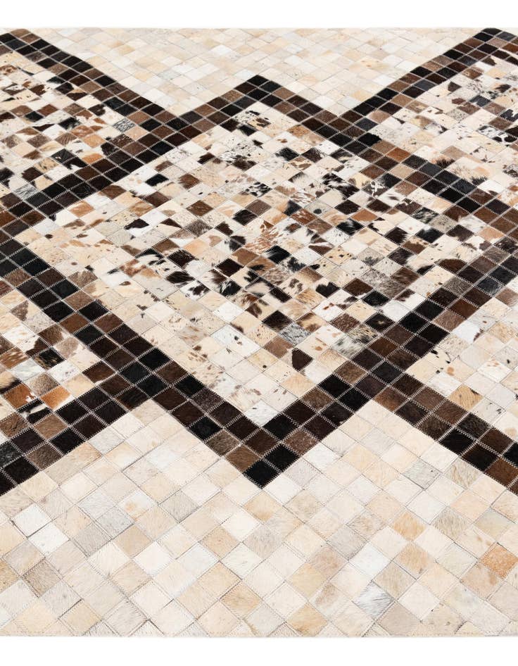 Detail image of  5' x 7' 11 Cowhide Stocks Rug