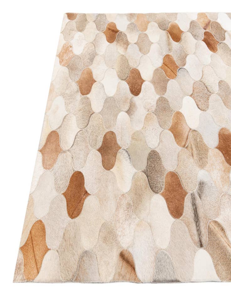 Detail image of  5' x 8' Cowhide Stocks Rug