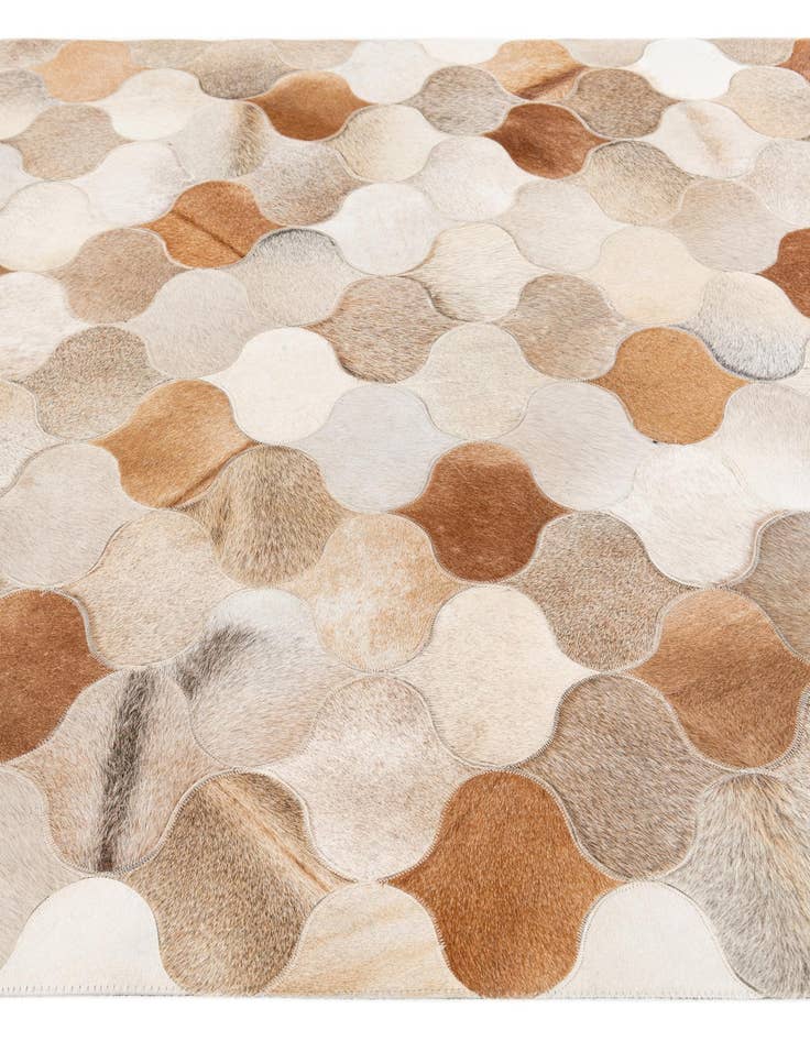 Detail image of  5' x 8' Cowhide Stocks Rug