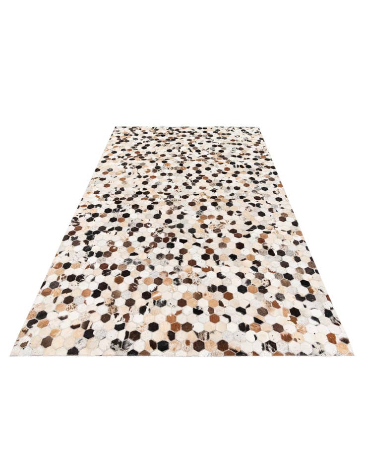 Detail image of  5' 11 x 8' Cowhide Stocks Rug