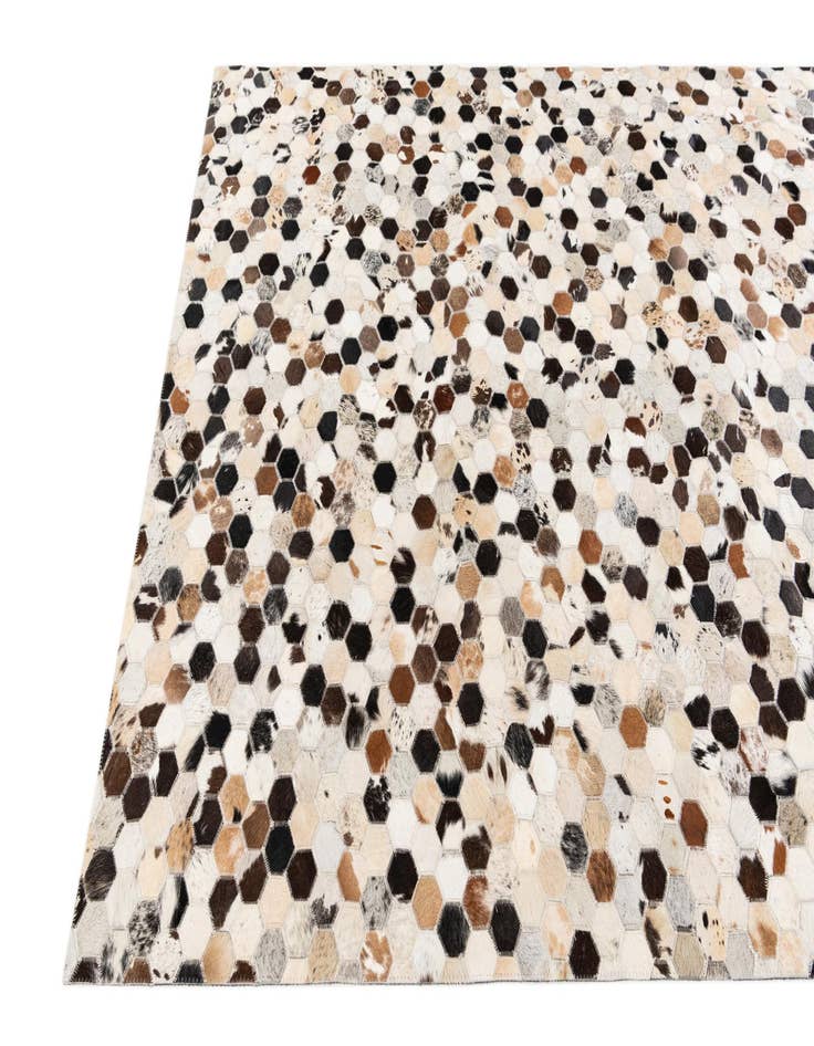 Detail image of  5' 11 x 8' Cowhide Stocks Rug