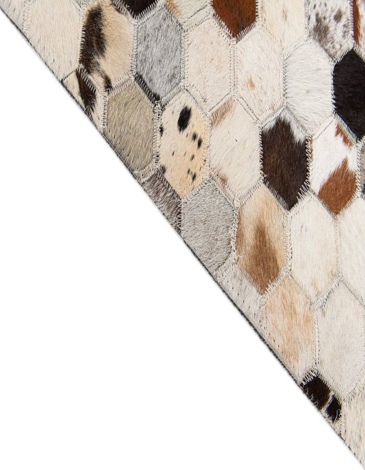Detail image of  5' 11 x 8' Cowhide Stocks Rug