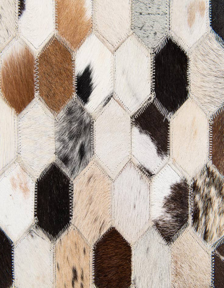 Detail image of  5' 11 x 8' Cowhide Stocks Rug