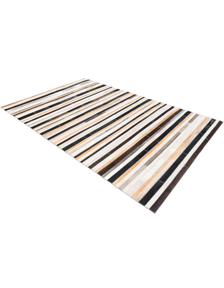 Detail image of  5' 1 x 7' 11 Cowhide Stocks Rug