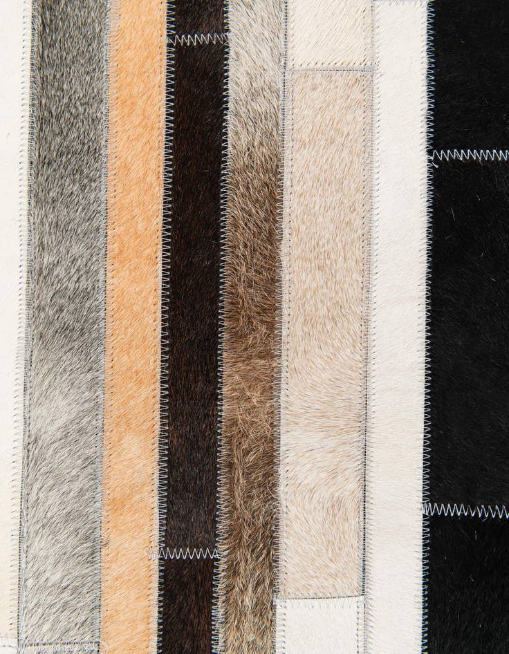 Detail image of  5' 1 x 7' 11 Cowhide Stocks Rug