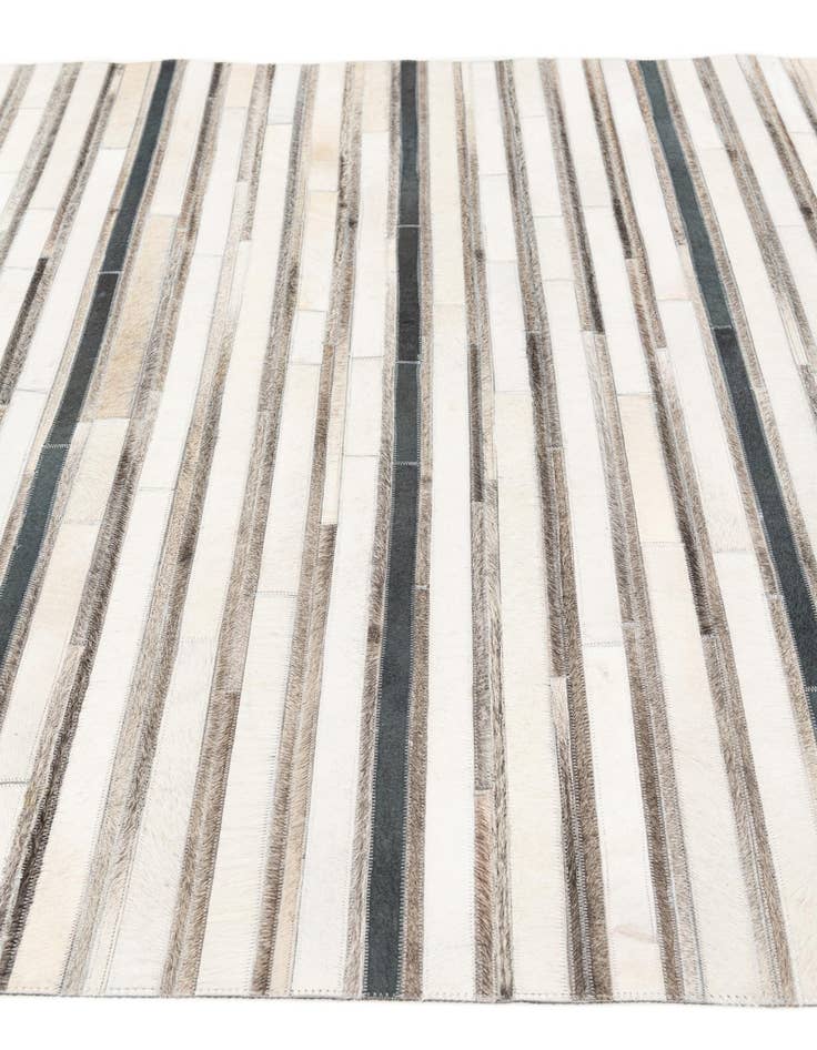 Detail image of  5' 1 x 7' 10 Cowhide Stocks Rug