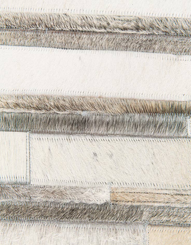 Detail image of  5' 1 x 7' 10 Cowhide Stocks Rug