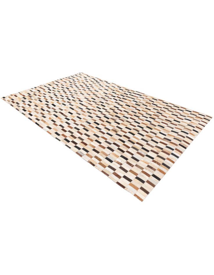 Detail image of  4' 11 x 7' 10 Cowhide Stocks Rug