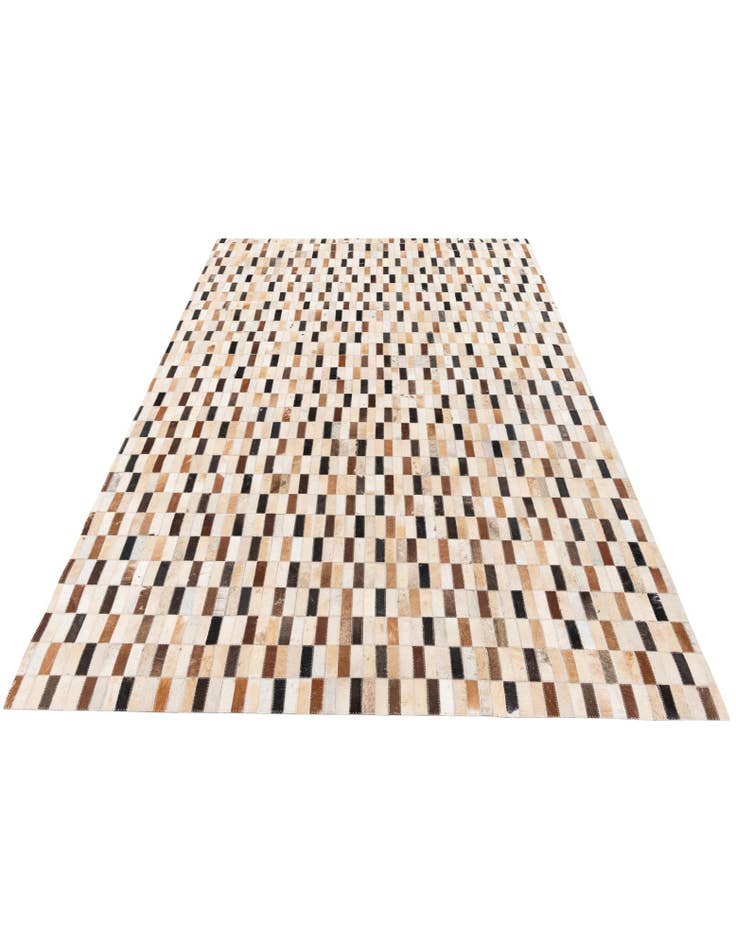 Detail image of  4' 11 x 7' 10 Cowhide Stocks Rug