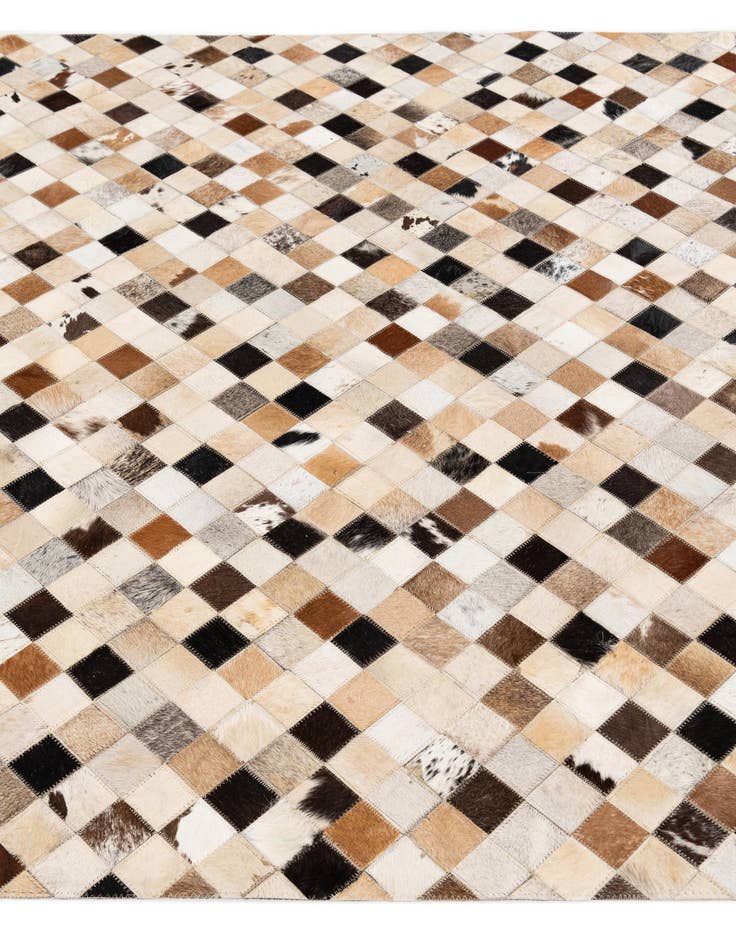 Detail image of  5' 1 x 7' 11 Cowhide Stocks Rug