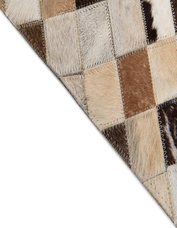 Detail image of  5' 1 x 7' 11 Cowhide Stocks Rug