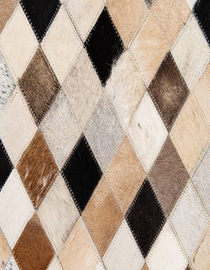 Detail image of  5' 1 x 7' 11 Cowhide Stocks Rug