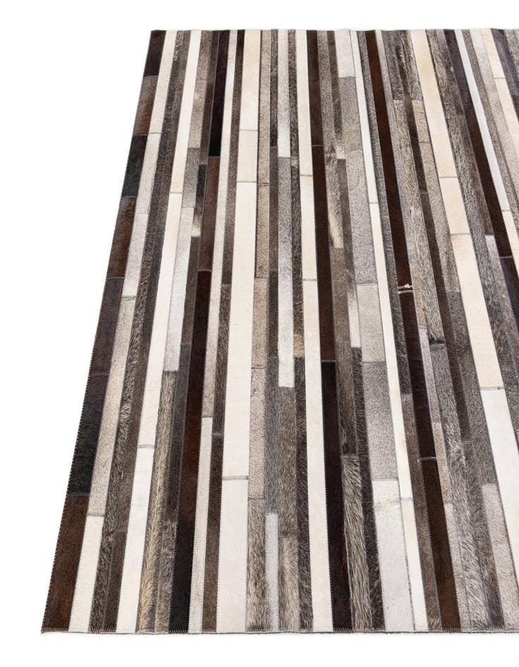 Detail image of  5' 1 x 8' Cowhide Stocks Rug