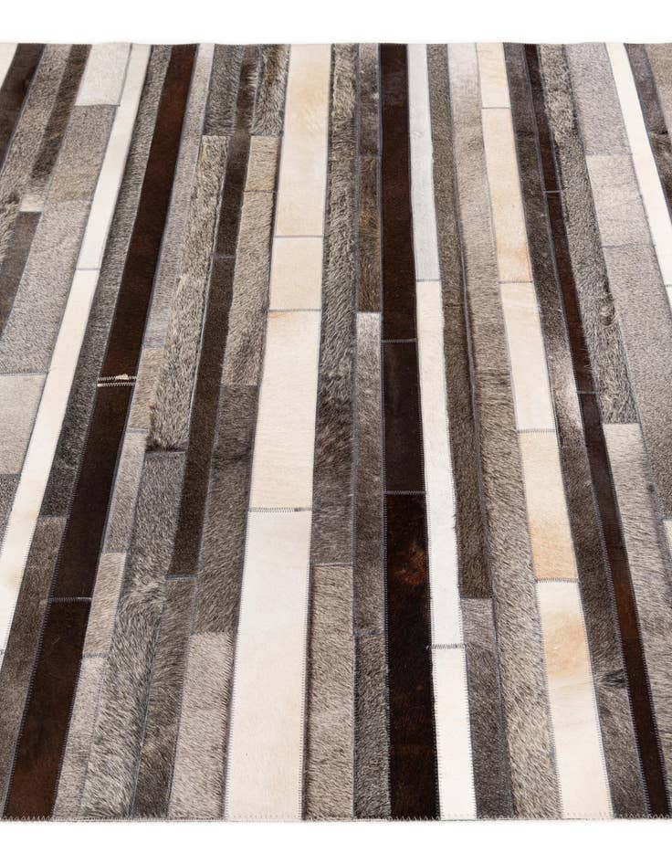 Detail image of  5' 1 x 8' Cowhide Stocks Rug