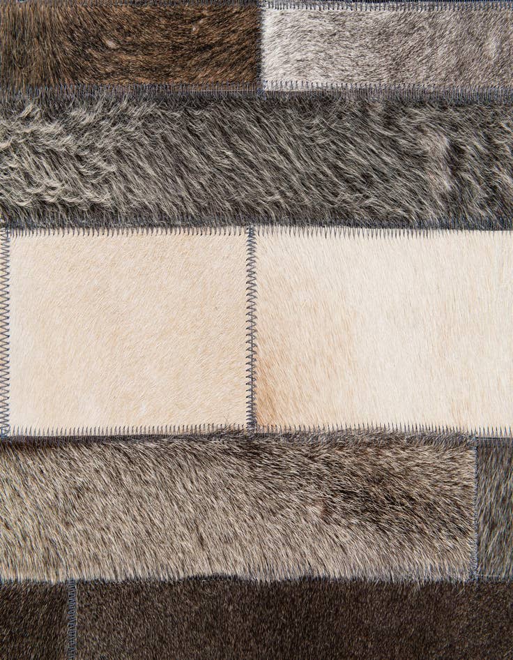 Detail image of  5' 1 x 8' Cowhide Stocks Rug