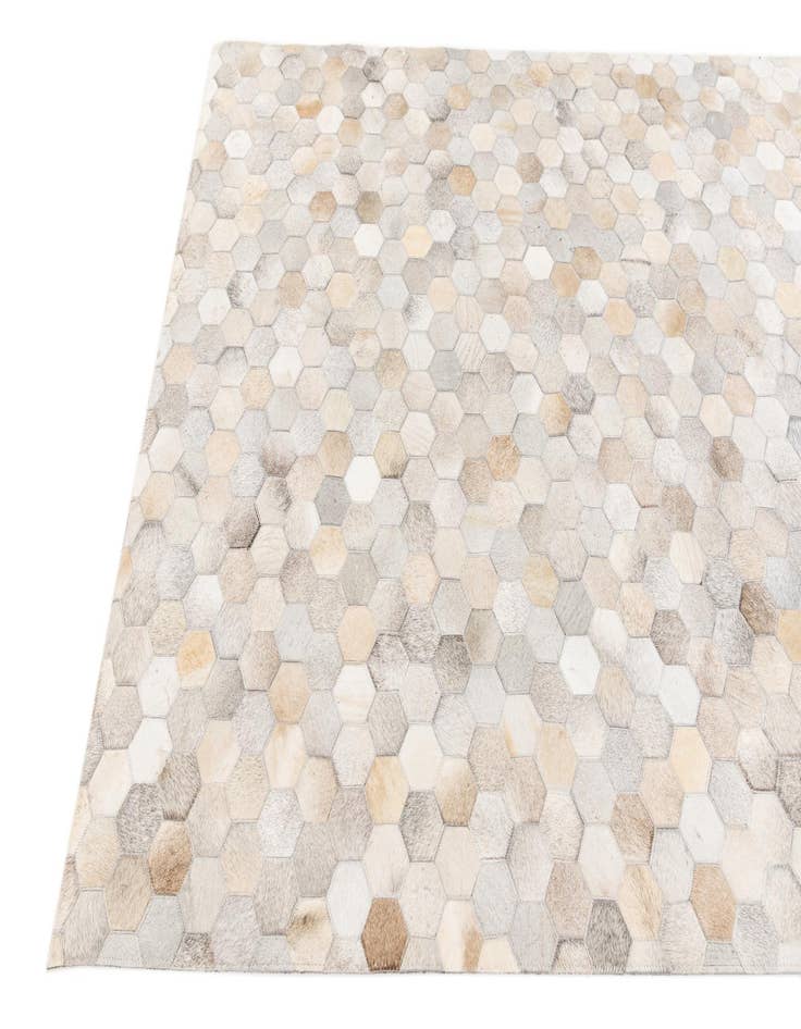 Detail image of  5' x 8' Cowhide Stocks Rug