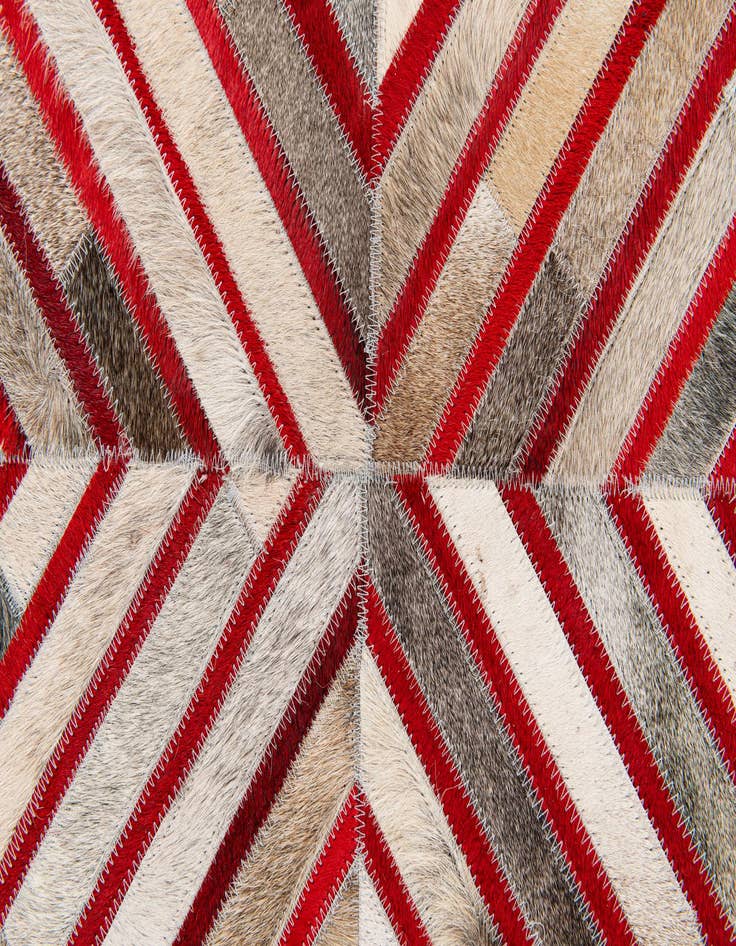 Detail image of  5' 1 x 7' 11 Cowhide Stocks Rug