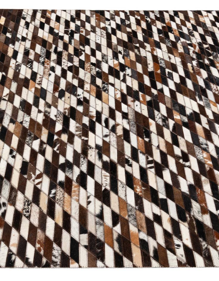 Detail image of  5' x 7' 11 Cowhide Stocks Rug