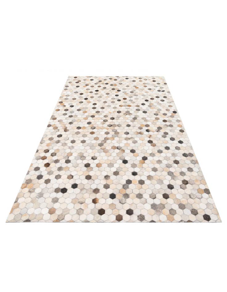 Detail image of  4' 11 x 7' 8 Cowhide Stocks Rug