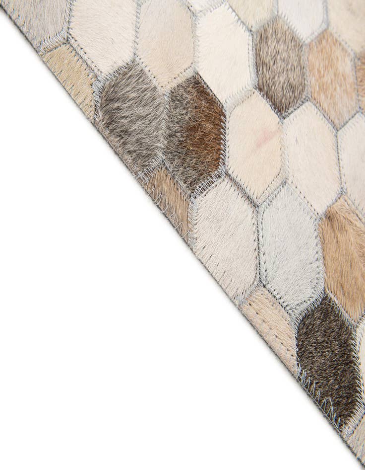 Detail image of  4' 11 x 7' 8 Cowhide Stocks Rug
