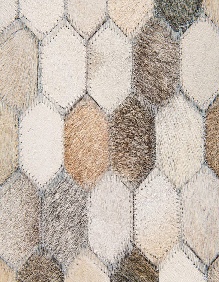 Detail image of  4' 11 x 7' 8 Cowhide Stocks Rug