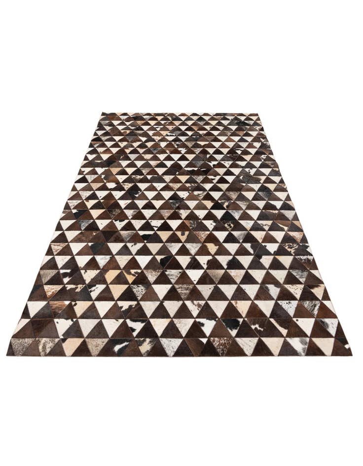 Detail image of  5' 1 x 8' 1 Cowhide Stocks Rug