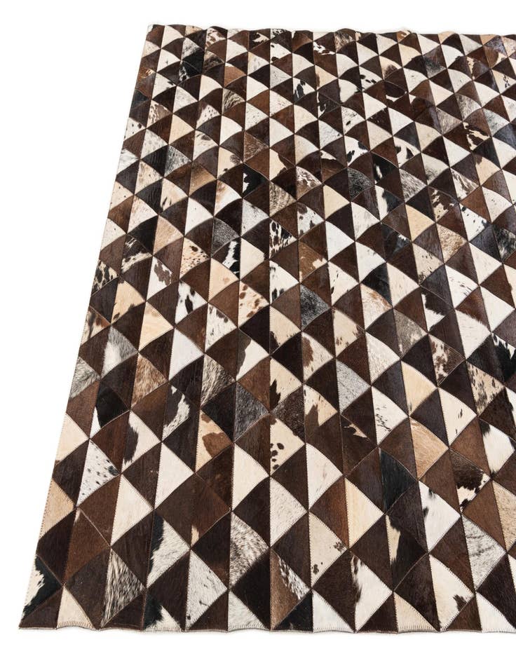 Detail image of  5' 1 x 8' 1 Cowhide Stocks Rug