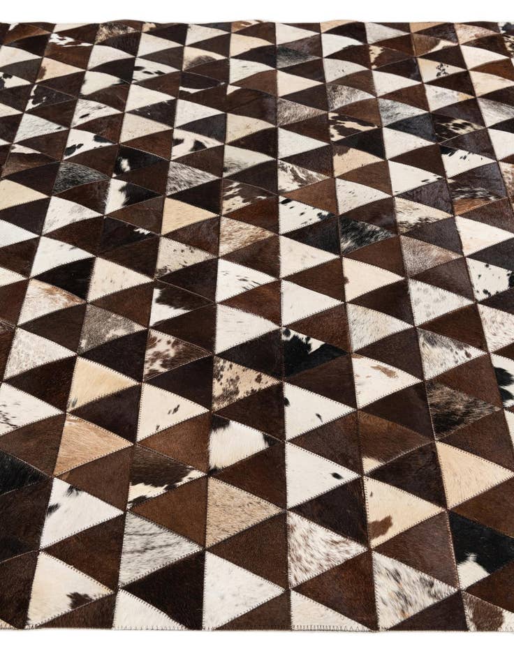 Detail image of  5' 1 x 8' 1 Cowhide Stocks Rug