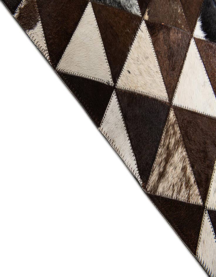 Detail image of  5' 1 x 8' 1 Cowhide Stocks Rug