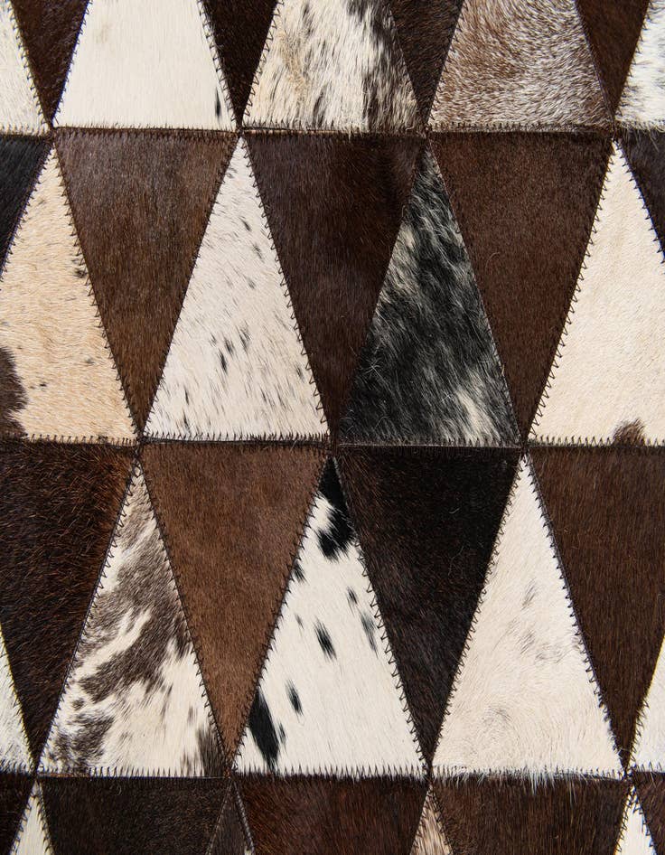 Detail image of  5' 1 x 8' 1 Cowhide Stocks Rug