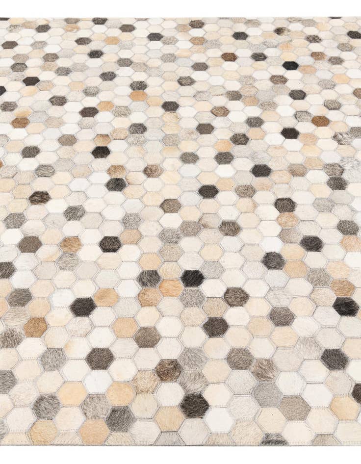 Detail image of  5' x 7' 10 Cowhide Stocks Rug