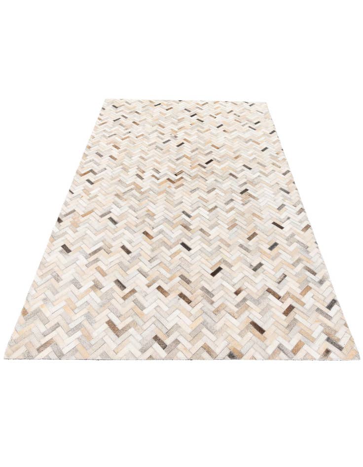 Detail image of  4' 10 x 7' 10 Cowhide Stocks Rug