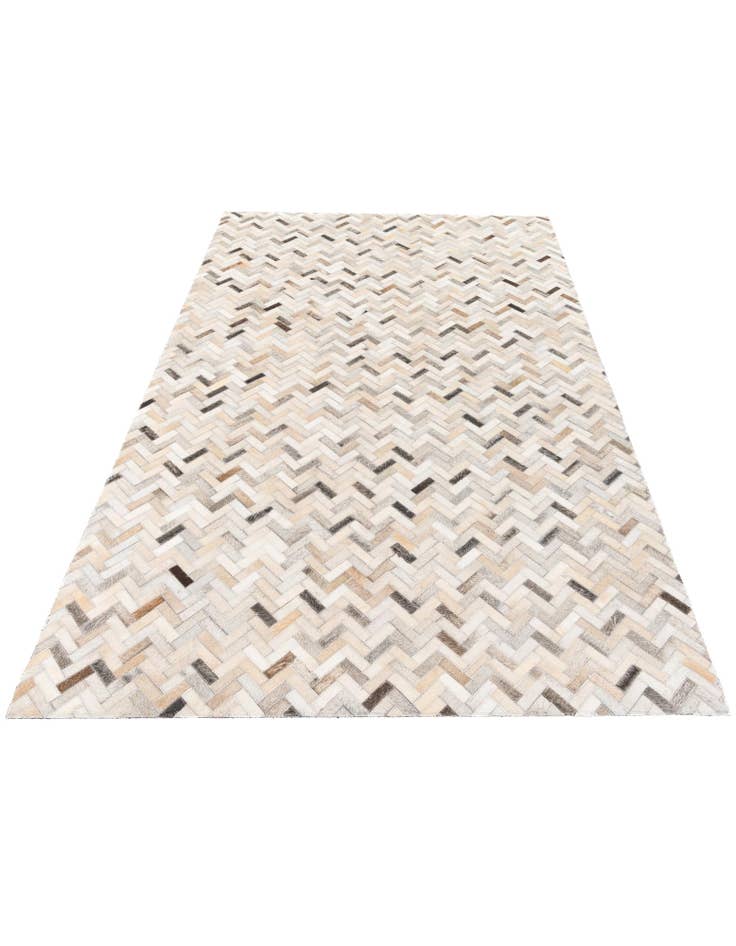 Detail image of  4' 10 x 7' 9 Cowhide Stocks Rug