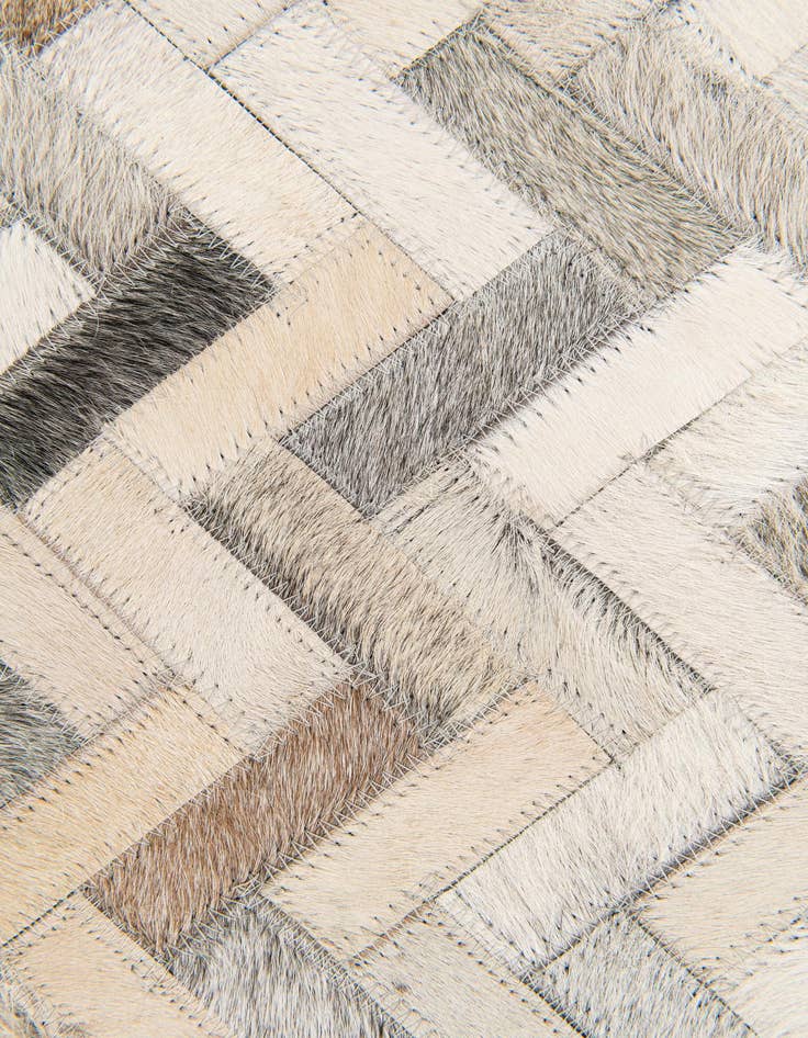 Detail image of  4' 10 x 7' 9 Cowhide Stocks Rug