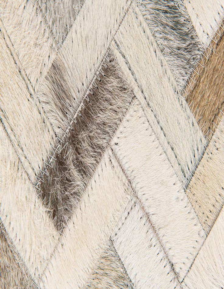 Detail image of  4' 10 x 7' 9 Cowhide Stocks Rug
